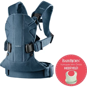 BabyBjörn One 3.5-15 kg Kapasiteli Oturaklı Her Yöne Kanguru Mavi