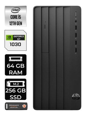HP Pro Tower 290 G9 6D3A5EA Harici GeForce RTX 3060 Ti Intel Core i5 12500 64 GB Ram 256 GB SSD Tower FreeDos Masaüstü Bilgisayar + PER4 BELLEK