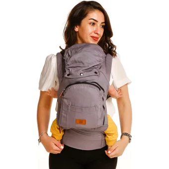 Baby Plus Discovery 3.5-12 kg Kapasiteli Oturaklı Her Yöne Kanguru Gri
