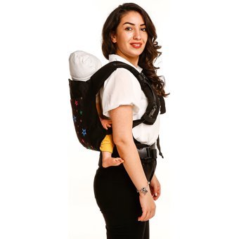 Baby Plus Fashion Yıldızlı 4-20 kg Kapasiteli Oturaklı Her Yöne Kanguru Siyah