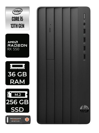 HP Pro Tower 290 G9 8T2W9ES Harici Radeon RX 550 Intel Core i5 13500 36 GB Ram 256 GB SSD Tower Windows 11 Pro Masaüstü Bilgisayar + PER4 BELLEK