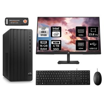 HP Pro Tower 290 G9 8T2W9ES Dahili Intel UHD Graphics Intel Core i5 13500 16 GB Ram 4 TB SSD Tower FreeDos 23.8 inç Monitörlü Masaüstü Bilgisayar