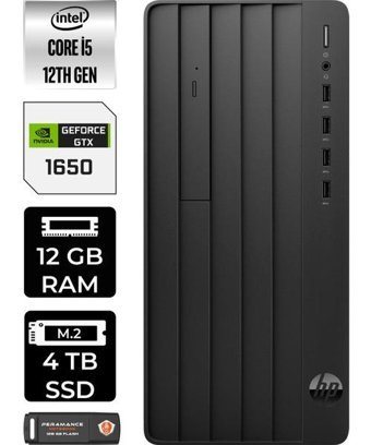 HP Pro Tower 290 G9 6D3A5EAP360 Harici GeForce GTX 1650 Intel Core i5 12500 12 GB Ram 4 TB SSD Tower Windows 11 Home Masaüstü Bilgisayar + PER4 BELLEK