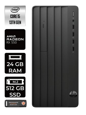 HP Pro Tower 290 G9 8T2W9ES Harici Radeon RX 550 Intel Core i5 13500 24 GB Ram 512 GB SSD Tower Windows 11 Home Masaüstü Bilgisayar + PER4 BELLEK