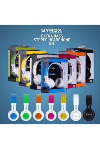 Syrox J-50 K11 3.5 mm Kablolu Kulak Üstü Kulaklık Pembe