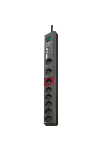 Ermer 1159490936 8'li Soket 3 metre Kablolu Çiftli Akım Korumalı Priz