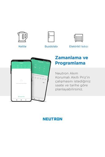 Neutron Ntl-Sw01 Tekli Soket Kablosuz Tekli Akım Korumalı Priz