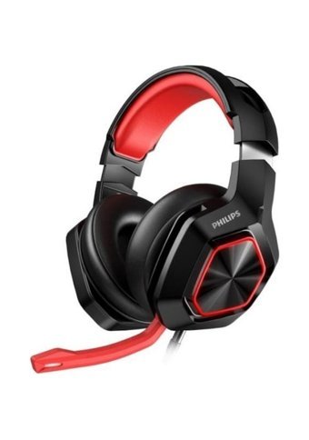 Philips TAG1115 3.5 mm Gürültü Önleyici Mikrofonlu Kablolu Oyuncu Kulak Üstü Kulaklık Kırmızı-Siyah