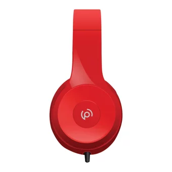 Polosmart FS26 3.5 mm Mikrofonlu Kablolu Kulak Üstü Kulaklık Kırmızı