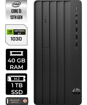 HP Pro Tower 290 G9 8T2X0ESP388 Harici GeForce GT 1030 Intel Core i3 13100 40 GB Ram 1 TB SSD Tower Windows 11 Home Masaüstü Bilgisayar + PER4 BELLEK