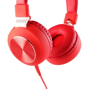 MF Product Acoustic 0102 3.5 mm Mikrofonlu Kablolu Kulak Üstü Kulaklık Kırmızı