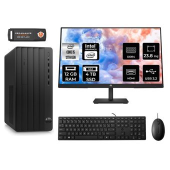 HP Pro Tower 290 G9 6D3A5EA Dahili Intel UHD Graphics Intel Core i5 12500 12 GB Ram 4 TB SSD Tower FreeDos 23.8 inç Monitörlü Masaüstü Bilgisayar