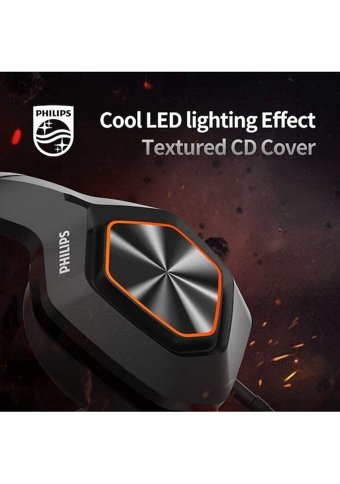 Philips TAG3115 3.5 mm Gürültü Önleyici Mikrofonlu Kablolu Oyuncu Kulak Üstü Kulaklık Kırmızı-Siyah