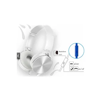 Japanex MDR-XB450 3.5 mm Gürültü Önleyici Mikrofonlu Kablolu Kulak Üstü Kulaklık Beyaz