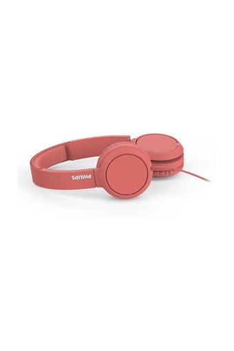 Philips TAH4105RD 3.5 mm Gürültü Önleyici Mikrofonlu Kablolu Kulak Üstü Kulaklık Kırmızı