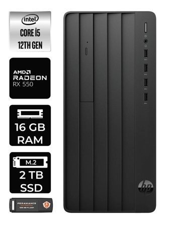 HP Pro Tower 290 G9 6D3A5EA Harici Radeon RX 550 Intel Core i5 12500 16 GB Ram 2 TB SSD Tower Windows 11 Home Masaüstü Bilgisayar + PER4 BELLEK