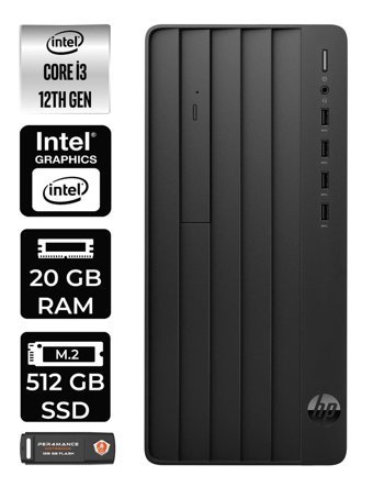 HP Pro Tower 290 G9 6D3A1EA Dahili Intel UHD Graphics Intel Core i3 12100 20 GB Ram 520 GB SSD Tower Windows 11 Pro Masaüstü Bilgisayar + PER4 BELLEK