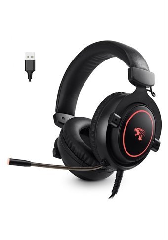 Midex GMR-X40V USB Type C Gürültü Önleyici Mikrofonlu Kablolu Oyuncu Kulak Üstü Kulaklık Siyah