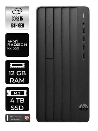 HP Pro Tower 290 G9 8T2W9ES Harici Radeon RX 550 Intel Core i5 13500 12 GB Ram 4 TB SSD Tower Windows 11 Home Masaüstü Bilgisayar + PER4 BELLEK