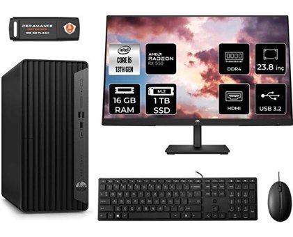 HP Pro Tower 290 G9 8T2W9ESMNT1313 Harici Radeon RX 550 Intel Core i5 13500 16 GB Ram 1 TB SSD Tower FreeDos 23.8 inç Monitörlü Masaüstü Bilgisayar + PER4 BELLEK