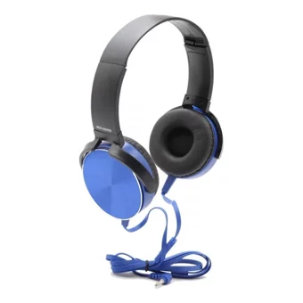Japanex MDR-XB450 3.5 mm Gürültü Önleyici Mikrofonlu Kablolu Kulak Üstü Kulaklık Mavi-Siyah