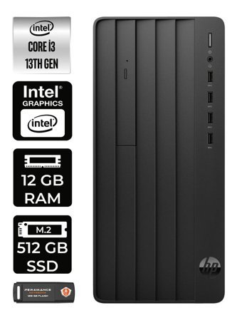 HP Pro Tower 290 G9 8T2X0ES Dahili Intel UHD Graphics 730 Intel Core i3 13100 12 GB Ram 512 GB SSD Tower FreeDos Masaüstü Bilgisayar + PER4 BELLEK