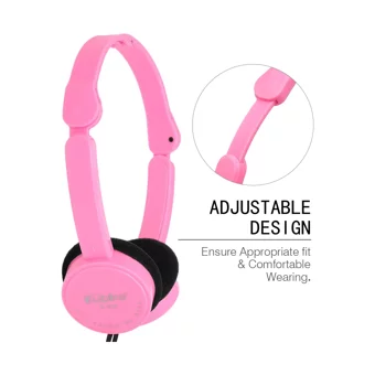 Kubite T-111 3.5 mm Gürültü Önleyici Mikrofonlu Kablolu Kulak Üstü Kulaklık Pembe