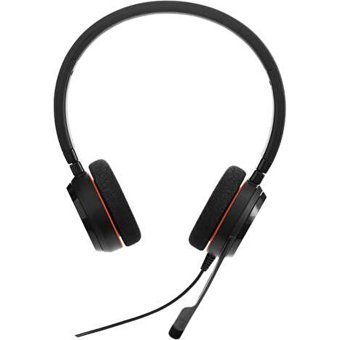 Jabra EVOLVE 20 DUO 3.5 mm Gürültü Önleyici Mikrofonlu Kablolu Kulak Üstü Kulaklık Siyah