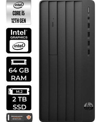 HP Pro Tower 290 G9 6D3A5EAP449 Dahili Intel UHD Graphics Intel Core i5 12500 64 GB Ram 2 TB SSD Tower Windows 11 Pro Masaüstü Bilgisayar + PER4 BELLEK