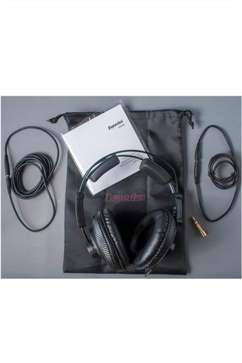 Superlux HD668B 3.5 mm Mikrofonlu Kablolu Kulak Üstü Kulaklık Siyah