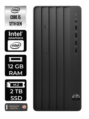 HP Pro Tower 290 G9 6D3A5EA Dahili Intel UHD Graphics Intel Core i5 12500 12 GB Ram 2 TB SSD Tower Windows 11 Home Masaüstü Bilgisayar + PER4 BELLEK