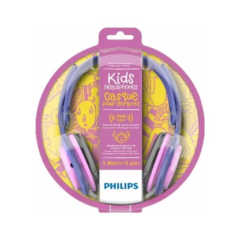 Philips SHK2000PK 3.5 mm Gürültü Önleyici Mikrofonlu Kablolu Kulak Üstü Kulaklık Mor