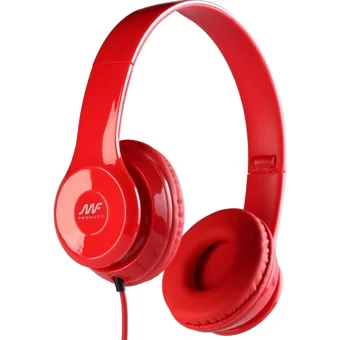 MF Product Acoustic 0135 3.5 mm Mikrofonlu Kablolu Kulak Üstü Kulaklık Kırmızı