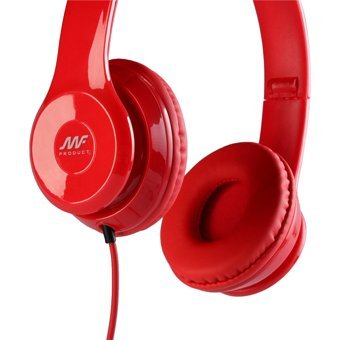 MF Product Acoustic 0135 3.5 mm Mikrofonlu Kablolu Kulak Üstü Kulaklık Kırmızı