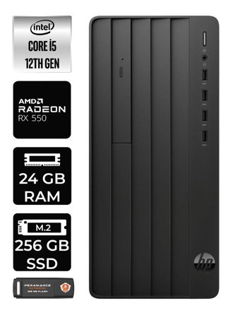 HP Pro Tower 290 G9 6D3A5EA Harici Radeon RX 550 Intel Core i5 12500 24 GB Ram 256 GB SSD Tower FreeDos Masaüstü Bilgisayar + PER4 BELLEK