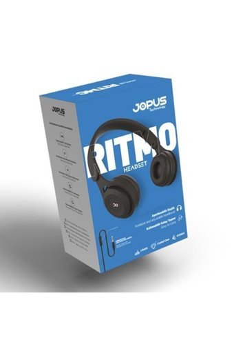Jopus 3.5 mm Gürültü Önleyici Mikrofonlu Kablolu Kulak Üstü Kulaklık Siyah