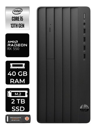 HP Pro Tower 290 G9 8T2W9ES Harici Radeon RX 550 Intel Core i5 13500 40 GB Ram 2 TB SSD Tower FreeDos Masaüstü Bilgisayar + PER4 BELLEK