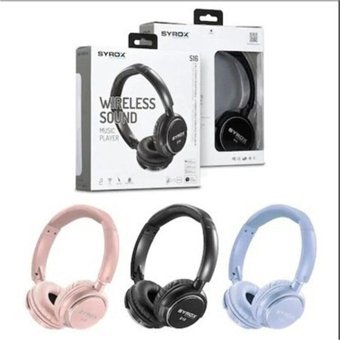 Syrox S16 Bluetooth Kablosuz Kulak Üstü Kulaklık Pembe
