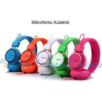 ZORE 3.5 mm Gürültü Önleyici Kablolu Kulak Üstü Kulaklık Beyaz