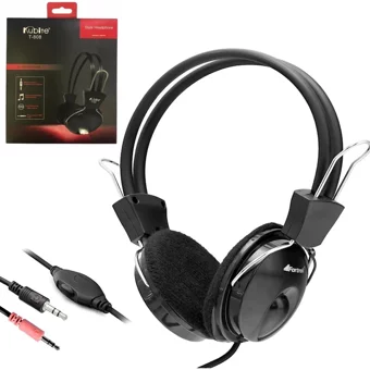 Kubite T-808 3.5 mm Gürültü Önleyici Mikrofonlu Kablolu Kulak Üstü Kulaklık Siyah