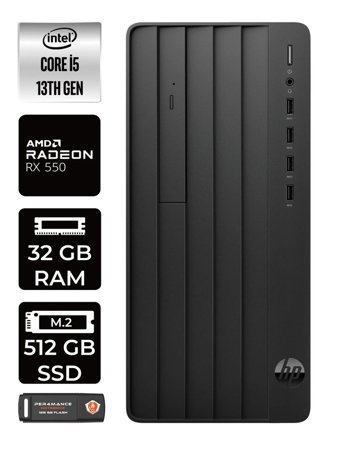 HP Pro Tower 290 G9 8T2W9ES Harici Radeon RX 550 Intel Core i5 13500 32 GB Ram 512 GB SSD Tower FreeDos Masaüstü Bilgisayar + PER4 BELLEK
