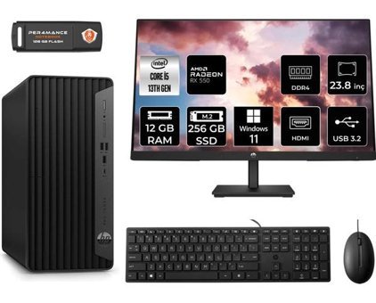 HP Pro Tower 290 G9 8T2W9ESMNT1406 Harici Radeon RX 550 Intel Core i5 13500 12 GB Ram 256 GB SSD Tower Windows 11 Pro 23.8 inç Monitörlü Masaüstü Bilgisayar + PER4 BELLEK