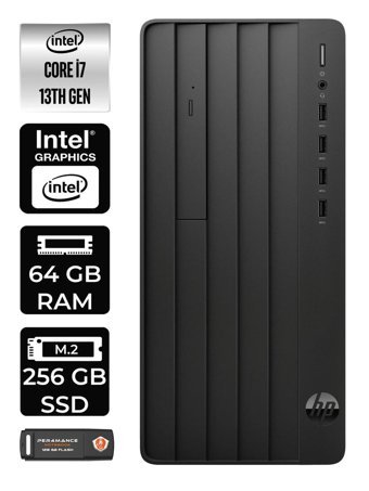 HP Pro Tower 290 G9 8T2X1ES Dahili Intel UHD Graphics Intel Core i7 13700 64 GB Ram 256 GB SSD Tower FreeDos Masaüstü Bilgisayar + PER4 BELLEK