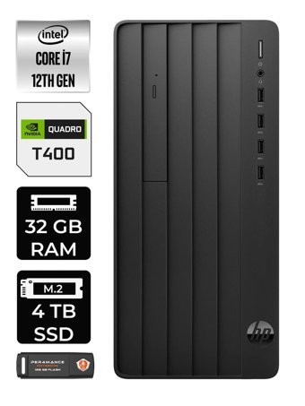 HP Pro Tower 290 G9 6D3A3EA Harici Quadro T400 Intel Core i7 12700 32 GB Ram 4 TB SSD Tower FreeDos Masaüstü Bilgisayar + PER4 BELLEK