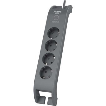 Philips Spn-3140A/62 4'lü Soket 2 metre Kablolu Çiftli 900 J Akım Korumalı Priz