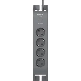 Philips Spn-3140A/62 4'lü Soket 2 metre Kablolu Çiftli 900 J Akım Korumalı Priz