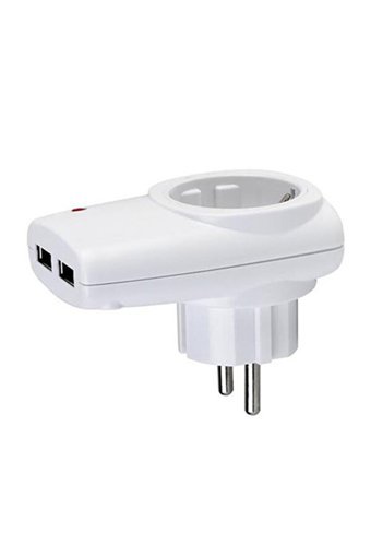 Horoz Tekli Soket 2'li USB Kablosuz Tekli Akım Korumalı Priz