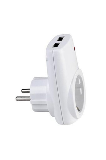 Horoz Tekli Soket 2'li USB Kablosuz Tekli Akım Korumalı Priz
