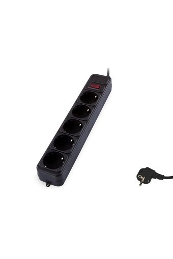 S-Link Spg3-J-5 5'li Soket 1.5 metre Kablolu Tekli 306 J Akım Korumalı Priz