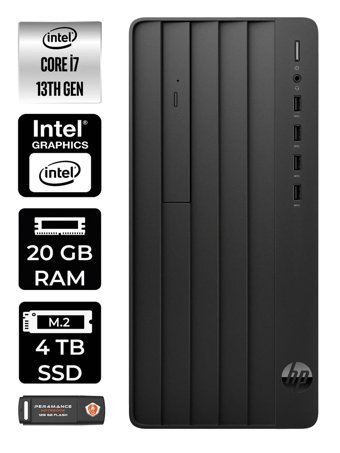 HP Pro Tower 290 G9 8T2X1ES Dahili Intel UHD Graphics Intel Core i7 13700 20 GB Ram 4 TB SSD Tower FreeDos Masaüstü Bilgisayar + PER4 BELLEK